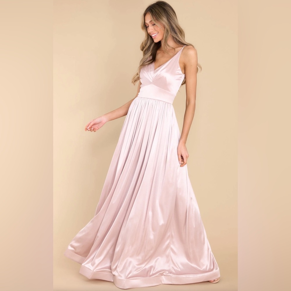 Catch The Wind Champagne Maxi Dress from Red Dress